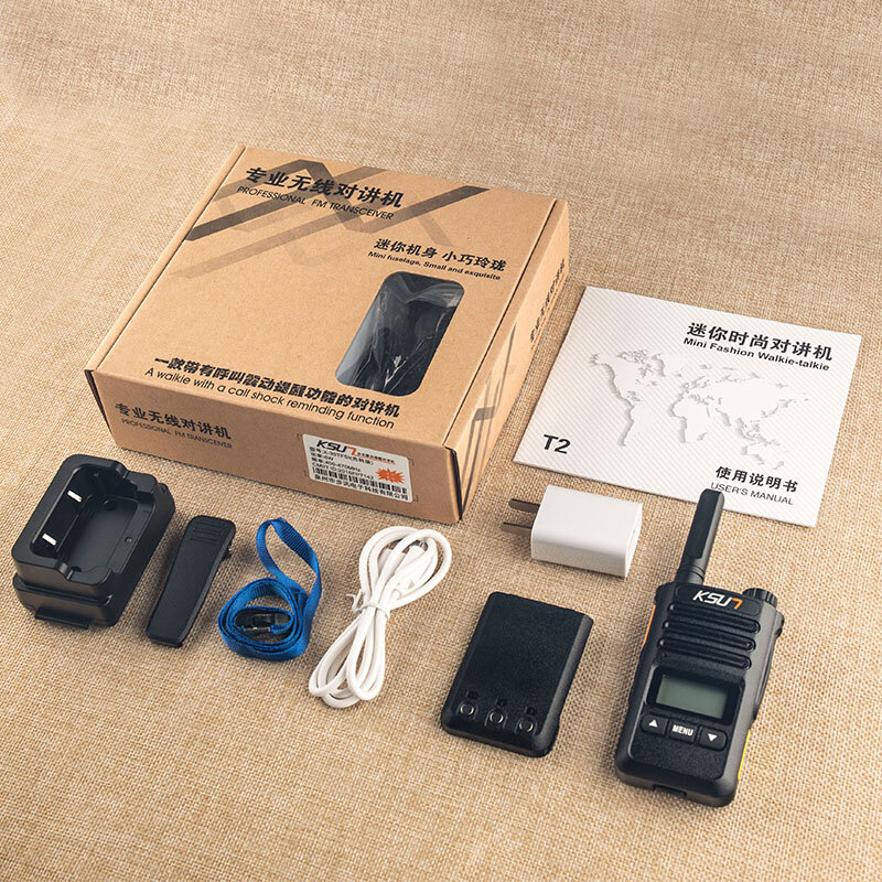 KSUN-walkie-talkie Mini KS-XK, Radio bidireccional profesional de, 6W, 4000mAh, 50km