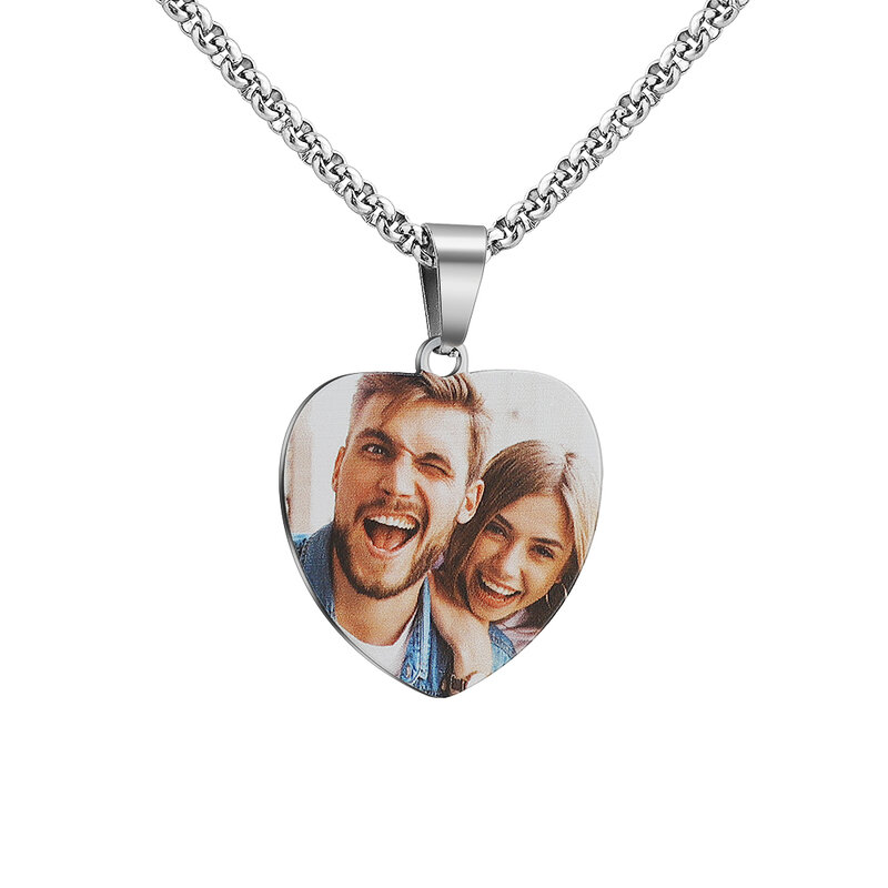 Custom Spotify Scan Code and Photo Pendant Necklace Military Pendant Necklace Jewelry Gifts Stainless Steel Necklace