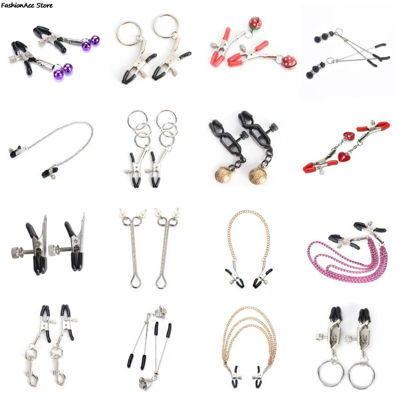 Chain Fetish Nipple Clamps Shaking Milk Stimulate For Women Couple Body Jewelry Accessories Exotic Accessories