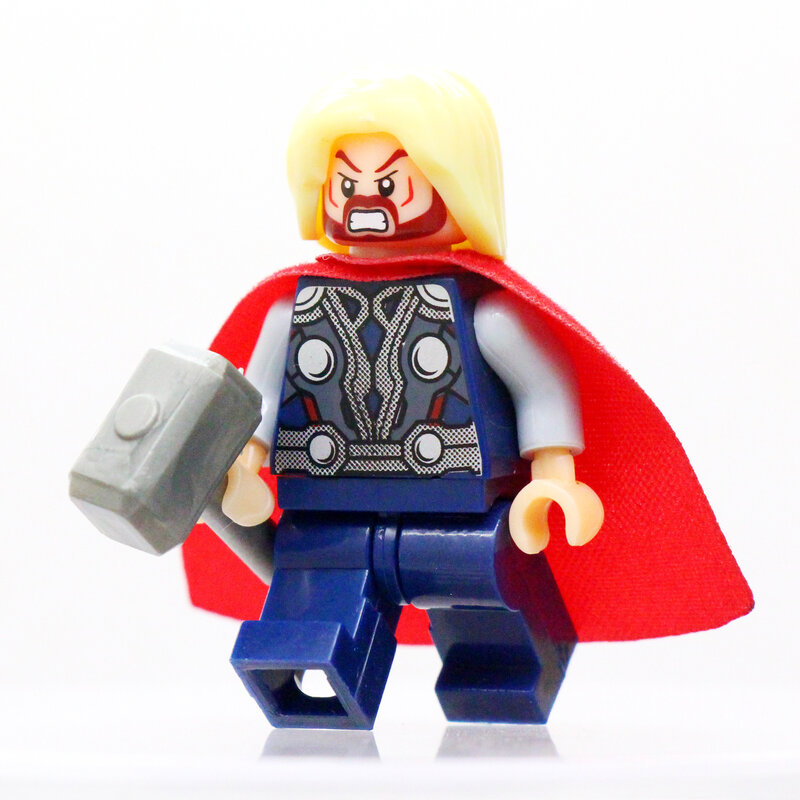8 pièces/lot Avengers merveilleux Superman Batman Hulk Thor Wolverine Spiderman Ironman blocs de construction Figure jouets pour garçons enfants cadeau