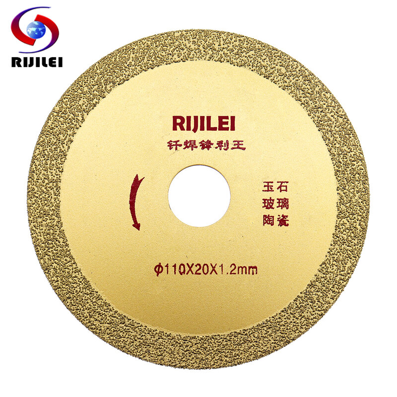 RIJILEI-disco de corte de diamante ultrafino, 110x20x1,2mm, corte de vidrio, Microlite, hoja de corte de azulejos, disco de corte de mármol MX07