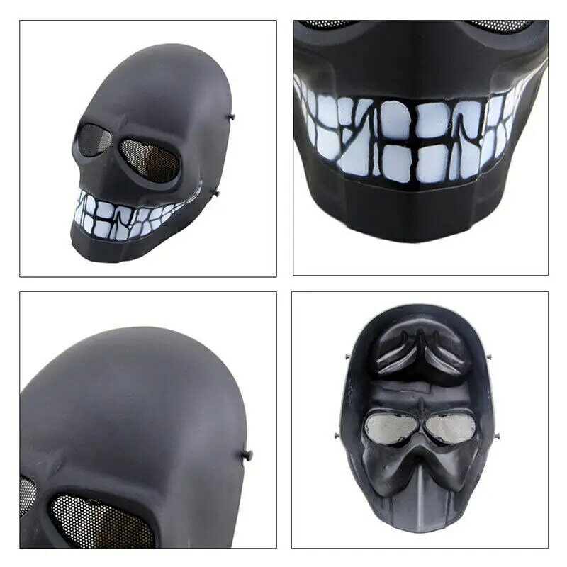 Máscara táctica de combate Airsoft, Cosplay de Calavera, fiesta de Halloween, accesorios de caza al aire libre, juego de guerra militar, Paintball, máscara facial completa