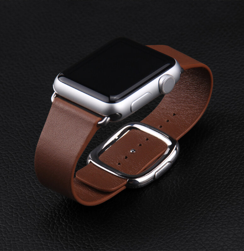 Кожаный ремешок-петля для apple watch band 4 (iwatch 5) 44 мм 40 мм apple watch 3 2 1 ремешок 42 мм 38 мм современный ремешок с пряжкой аксессуары