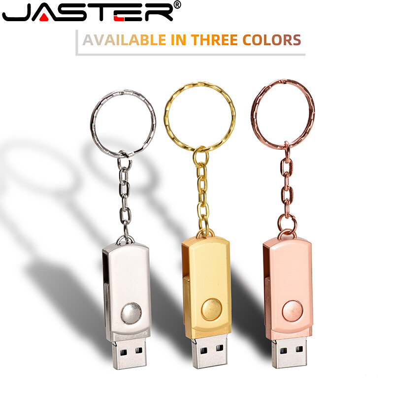 JASTER USB 2.0 Flash Drive 64GB mini Pen Drive rotante 32GB Pendrive 16GB Memory Stick regalo commemorativo 8GB 4GB memoria esterna