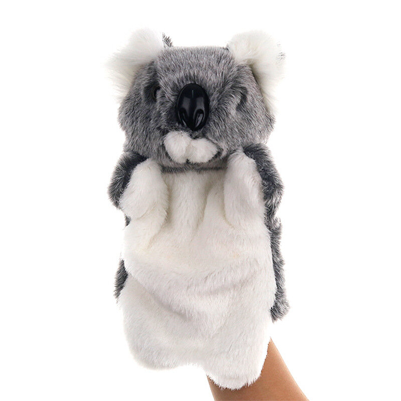 25cm Animal Plush Hand Puppets Soft Toy Wolf Cow Shark Wolf  Bunny Plush Puppet Kids Toy Hand Puppet Stuffed Toys for Gifts
