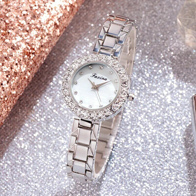 Reloj de lujo para mujer, de moda, con diamantes, para mujer, pulsera Bayan kol saati, reloj femenino, reloj femenino