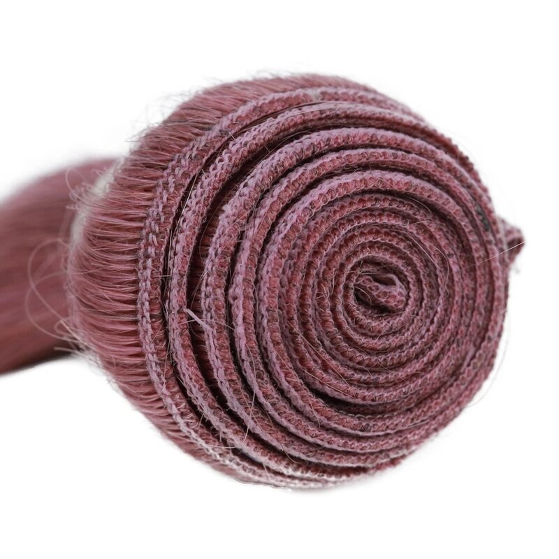 Бразильские прямые человеческие волосы розового цвета, гладкие натуральные Реми, шелковистые прямые человеческие волосы для Черного зеркального наращивания