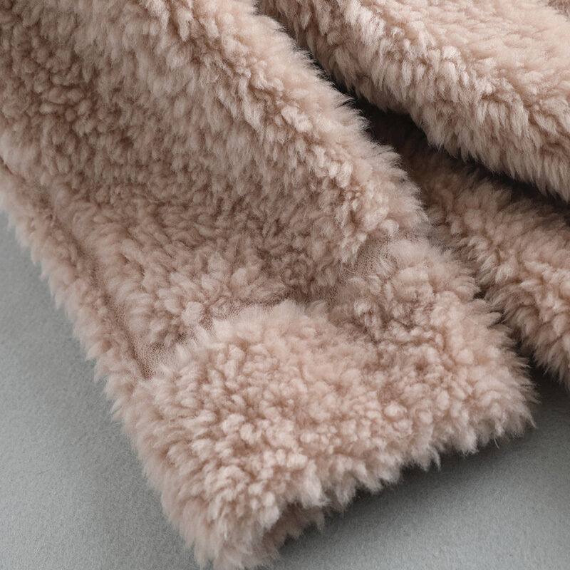 Manteau en fourrure véritable pour femme, veste coréenne longue 2020 laine, collection automne-hiver 100%, KQN12060 KJ5556