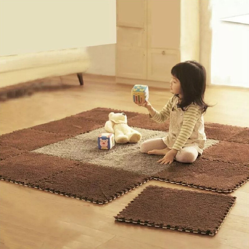 10 Buah Tikar Anak-anak Mewah Lembut Tikar Bermain Bayi Mainan Bayi Karpet Puzzle Busa Eva Di Kamar Anak-anak Tetap Hangat Matras Bermain 30*30*1CM