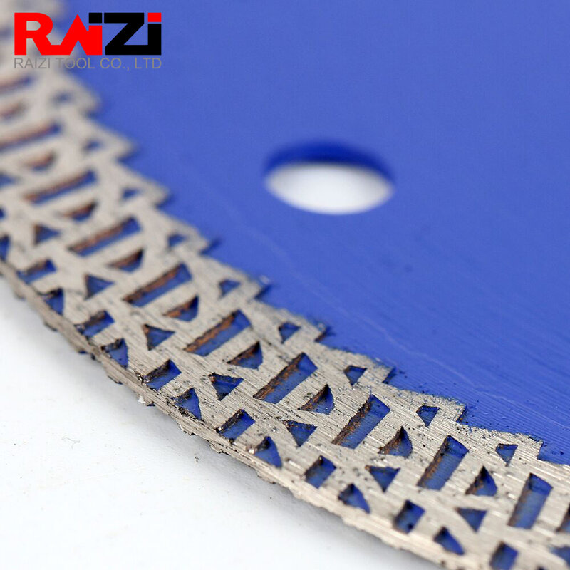 Raizi – disque de coupe diamant professionnel, 5 pouces/125mm, filetage X LOCK, pour carreaux de porcelaine et granit, lame de scie Turbo à sec