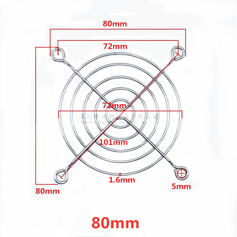 Rejilla protectora de ventilador de Metal para PC, 30mm, 40mm, 50mm, 60mm, 70mm, 80mm, 90mm, 110mm, 120mm, 135mm, 140mm