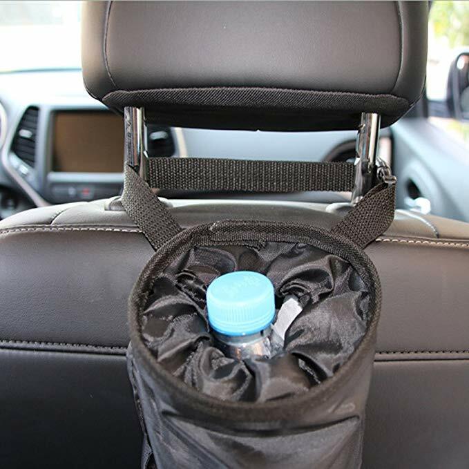 Huihom universal assento de carro volta pendurado saco de lixo carro lata de lixo lavável carro saco de lixo 14.2*7.1"