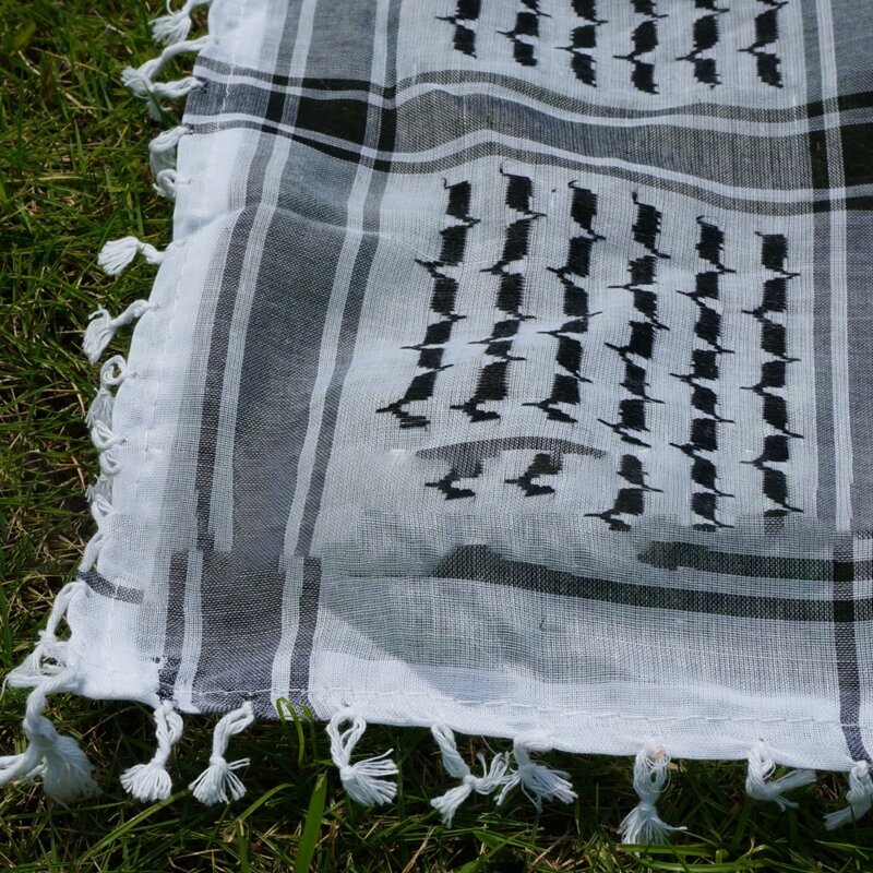 Шарф военный Shemagh Desert kэффективей, шейный шарф, белый арабский шарф, Искусственный шарф