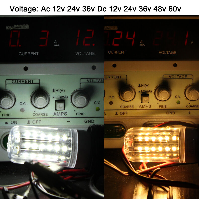 Ampoule Led épis de maïs E27 B22 E14 GU10 Ac Dc 12v 24v 36v 48v 60v 8W, projecteur de bougie, lampe à économie d'énergie 110v 220v