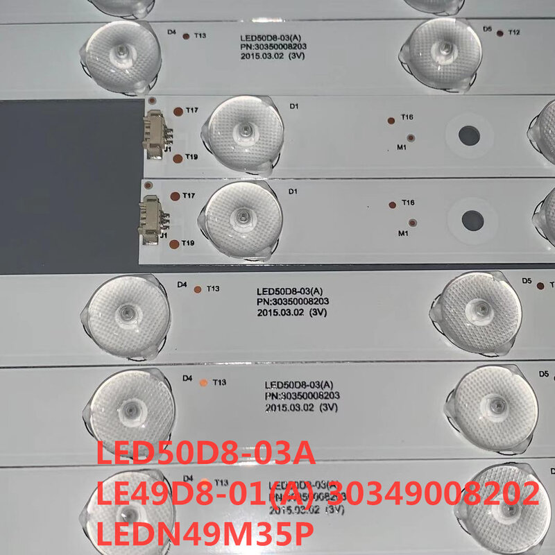 고품질 LED 백라이트 스트립, LED 3V 510mm LED50D8-03(A) LE49D8-01(A) 30349008202 LEDN49M35P, 10 개/로트