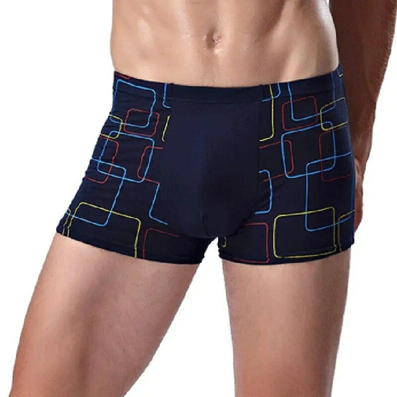 Homens boxer shorts modal roupa interior sexy listrado boxers respirável fibra de bambu calcinha masculina underwears plus size L-5XL