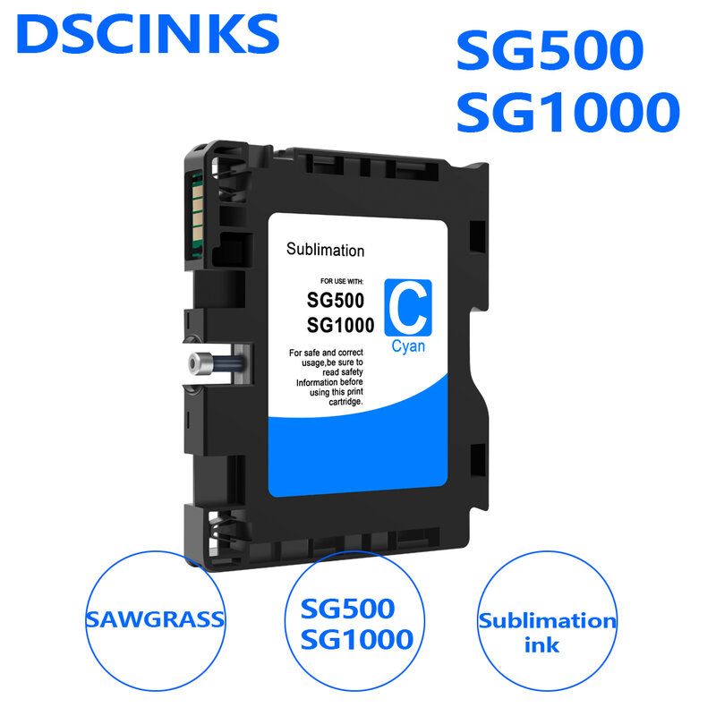 Untuk SAWGRASS Tidak Ada Nomor Seri SG500 SG1000 Kartrid Tinta Kompatibel dengan Chip untuk Ricoh SG500 SG1000 dengan Tinta Sublimasi