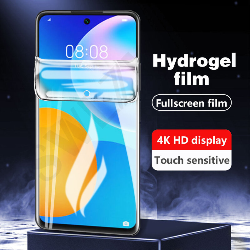 1-4 pçs capa de filme de hidrogel para huawei p smart 2021 2020 s z pro 2019 plus 2018 protetor de tela do telefone película protetora não vidro