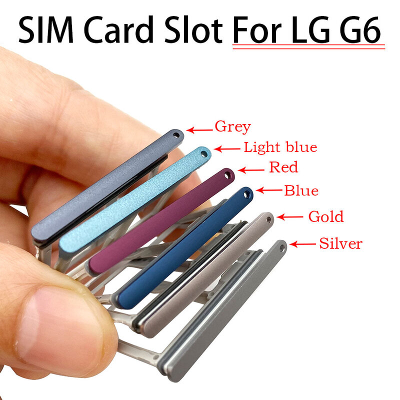 New For LG G6 US997 VS988 Sim & SD Card Reader Holder Tray Slot Waterproof Container Replacement +Pin