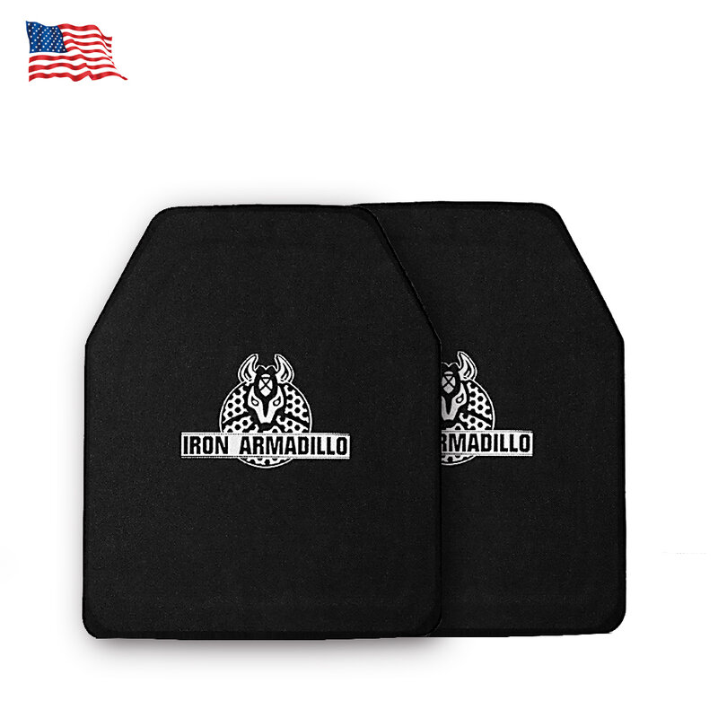 IRON ARMADILLO Personal Protection Armor Plate Insert NIJ 0101.06 IIIA UHMWPE 10x12" light weight pack of 2 pcs for Plate Carrie