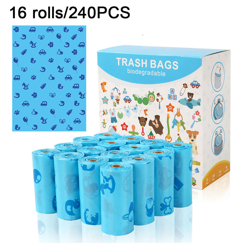 100pcs 260pcs Biodegradable Dog Poop Bags Zero Waste Pet Garbage Bag Cat Waste Bag Trash Bags Cleaning Up Bags