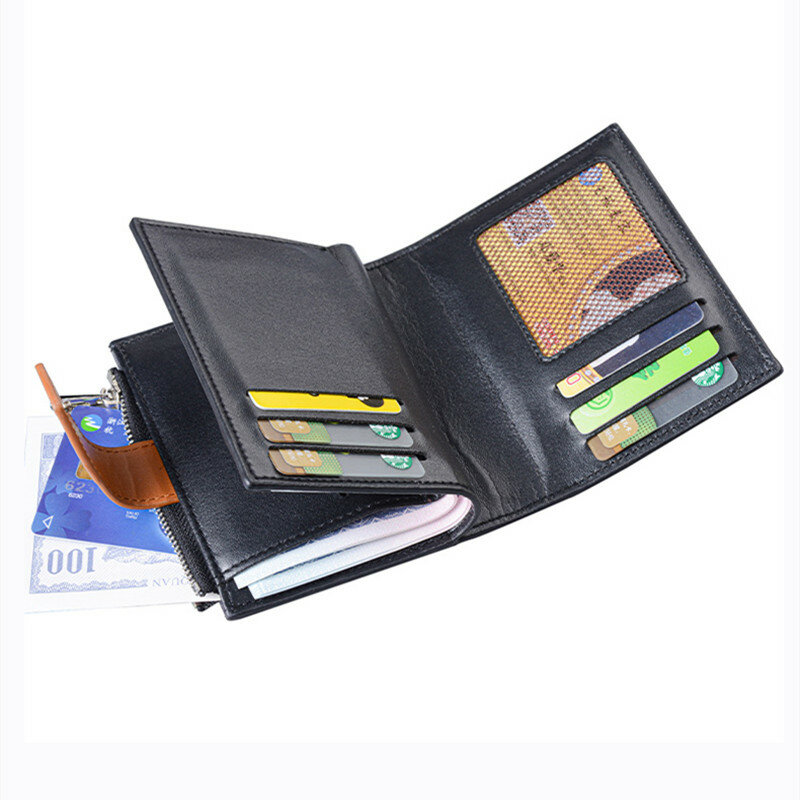 지퍼 어라운드 지갑 ID 카드 지갑, 하이 퀄리티 지갑, 동전 주머니 포함 신용카드 홀더 지갑, 2024 신제품