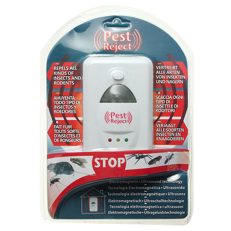 220V Efficace luce Ad Ultrasuoni Repeller Elettronico di Controllo Dei Parassiti Repellente Mouse Del Roditore Scarafaggio Mosquito Insect Killer