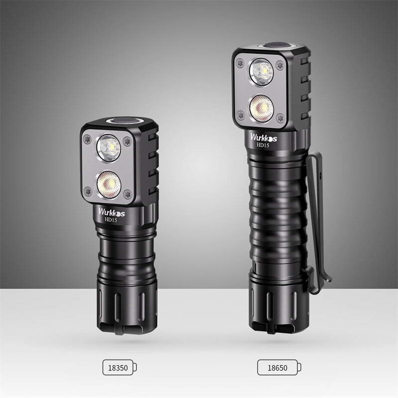 Wurkkos HD15ไฟหน้า2A ชาร์จ18650ไฟหน้า2000lm LED Dual LH351D SST20 USB Reverse Charge Magnetic Tail Camp Light