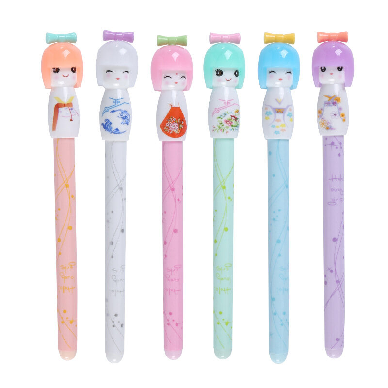 1Pcs Cute Kawaii Gel Pens Flower Cactus Feather Cat Funny Stationery Writing Ink Ballpoint Pen School Office Supply Unicorn Gift