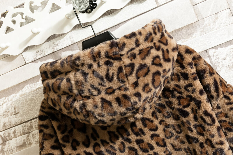2023 outono/inverno leopardo impressão jaqueta solta e confortável algodão acolchoado jaqueta moda masculina e feminina outono quente jaqueta