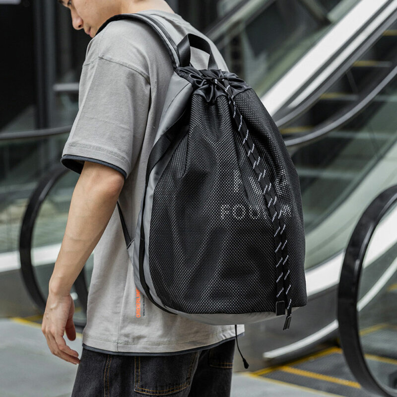 Yixui Tas Travel Pria Kapasitas Besar Fashion Tas Kebugaran Yoga Olahraga Gym Tas Uniseks Ransel Penyimpanan Luar Ruangan Tahan Air