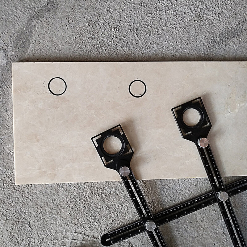 Ceramic Tile Hole Locator Tile Height Adjuster Universal Adjustable Mud Tile Glass Fixed Punch Multi-Functional Tiling Tool