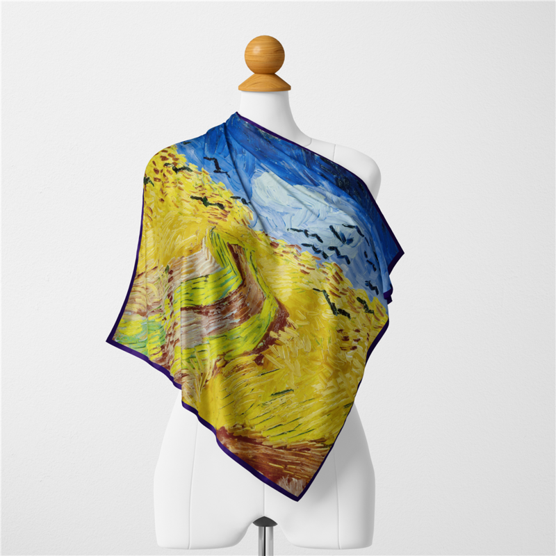 女性用シルクツイルスカーフ,ナイトスカーフ,正方形,バンダナ,小さなヒジャーブ,ヘッドバンド,53cm