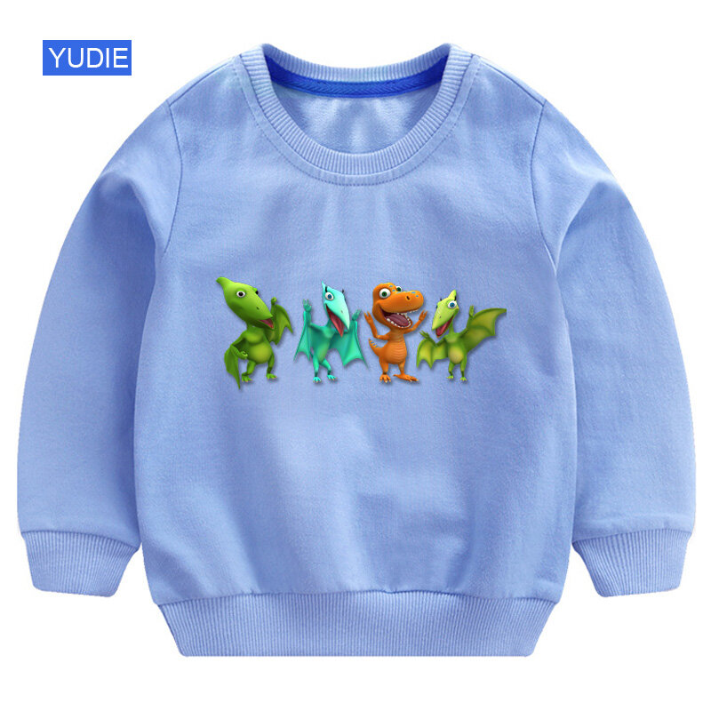 Kids Baby Boy Sweatshirts 2021 Spring Autumn Children Birthday Gift Long Sleeve Cartoon Animal  toddler sweatshirts new fashion