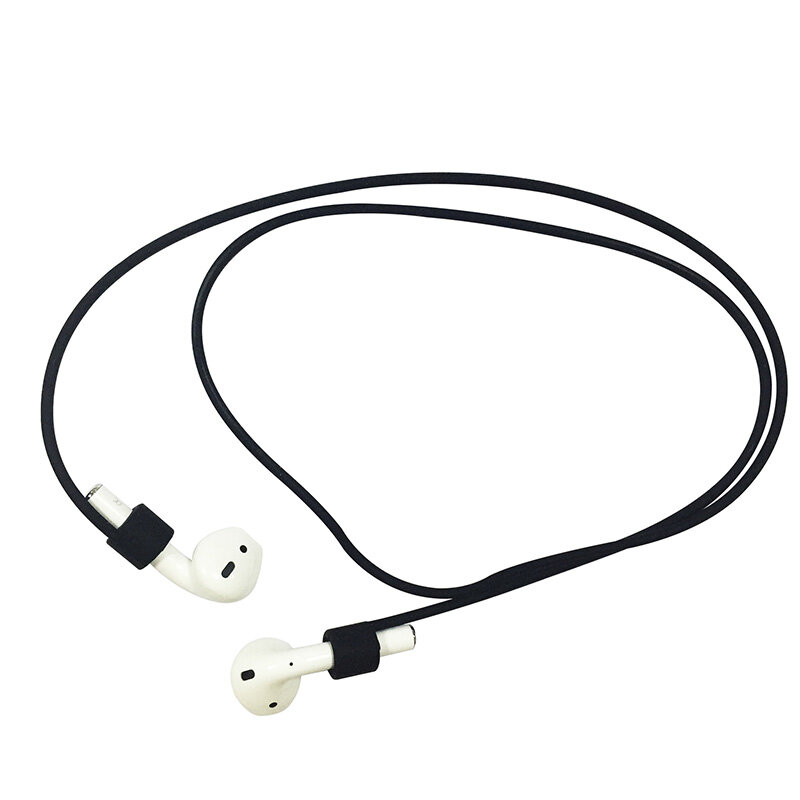 Cabo de silicone para fone de ouvido sem fio, suporte anti-perdas para apple iphone x 8 7 airpods bluetooth, faixa para o pescoço