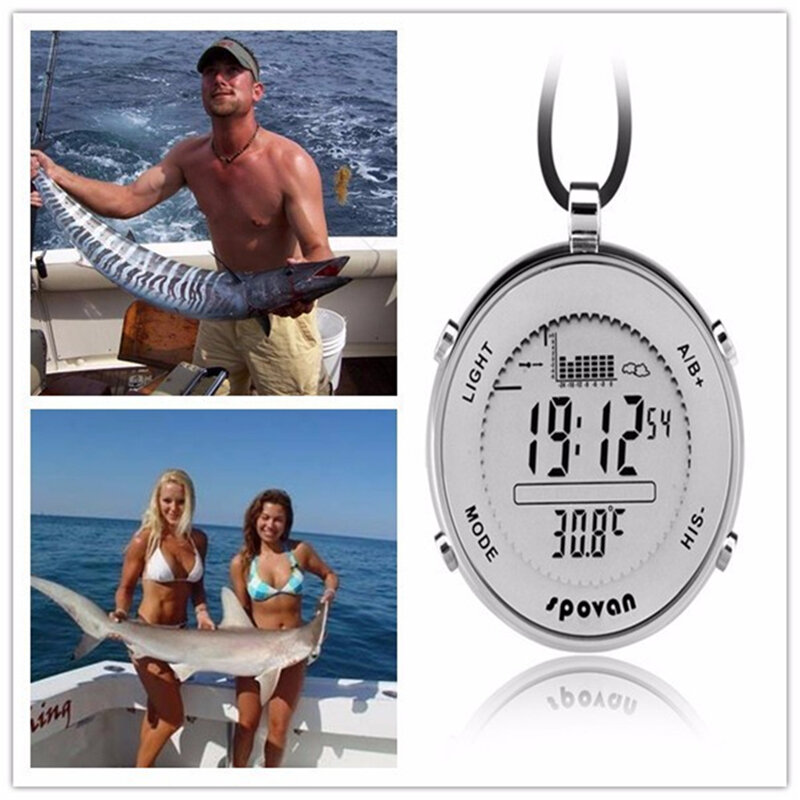 SPOVAN-Reloj de bolsillo Digital para Hombre, barómetro de pesca, altímetro, termómetro, deportes al aire libre, resistente al agua hasta 50m