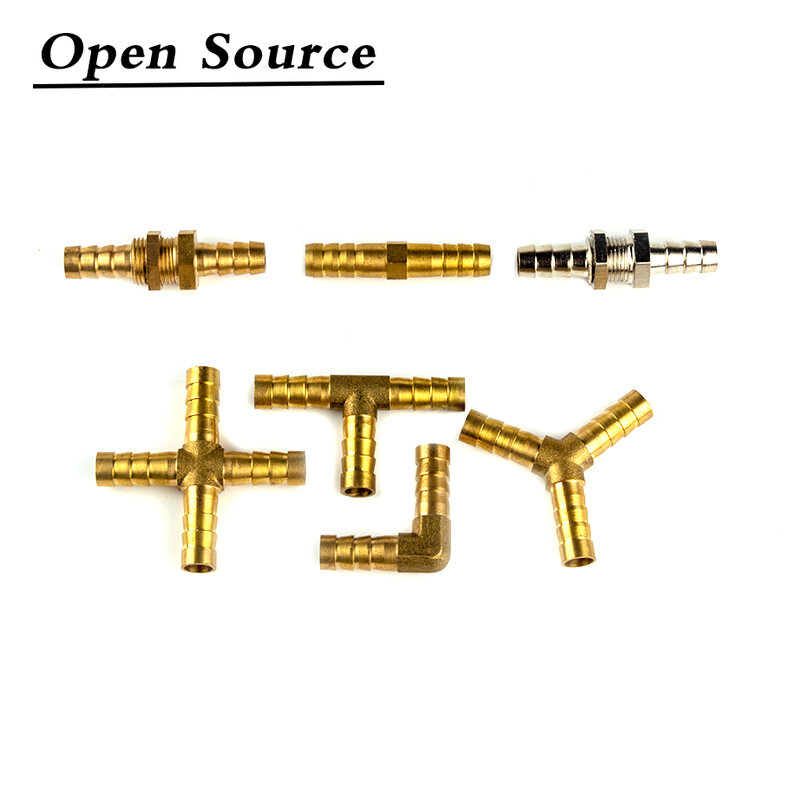 Brass Barb Pipe Fitting 2 3 4 Way Connector for 4mm 5mm 6mm 8mm 10mm 12mm 16mm 19mm Hose Copper Pagoda Water Tube Fittings