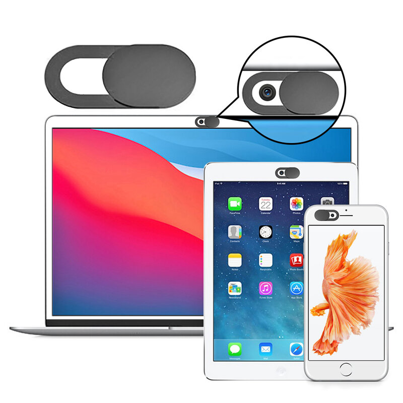 ANKNDO – Webcam avec couverture universelle pour téléphone et ordinateur, caméra anti-espionnage, portable, lentilles, accessoire pour tablettes et iPad et Macbook, avec autocollant de confidentialité pour Xiaomi