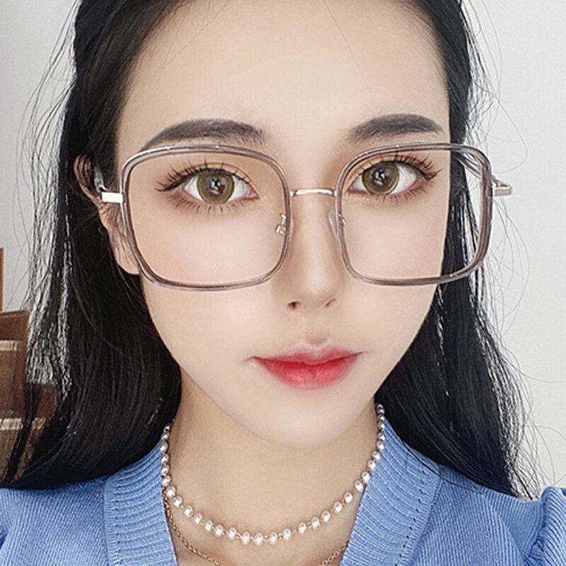 Transparent Computer Glasses Frame Women Men Anti Blue Light square Eyewear Blocking Glasses Optical Spectacle Eyeglass