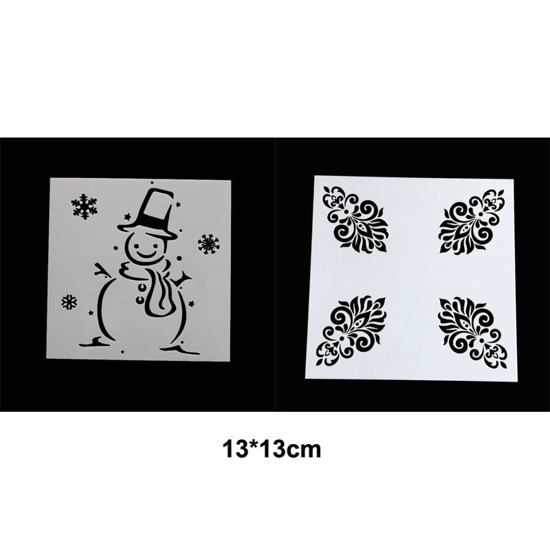 Snowman Painting Template DIY Stencils Wall Painting Scrapbook Coloring Embossing Album Decorative Paper Card Template Reusable