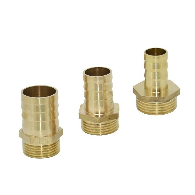 16mm 19mm 25mm 32mm To 1" Male Water Hose Barb Connector Brass DN15 DN20 DN25 Tube Joint Garden Hose Connector 1Pc