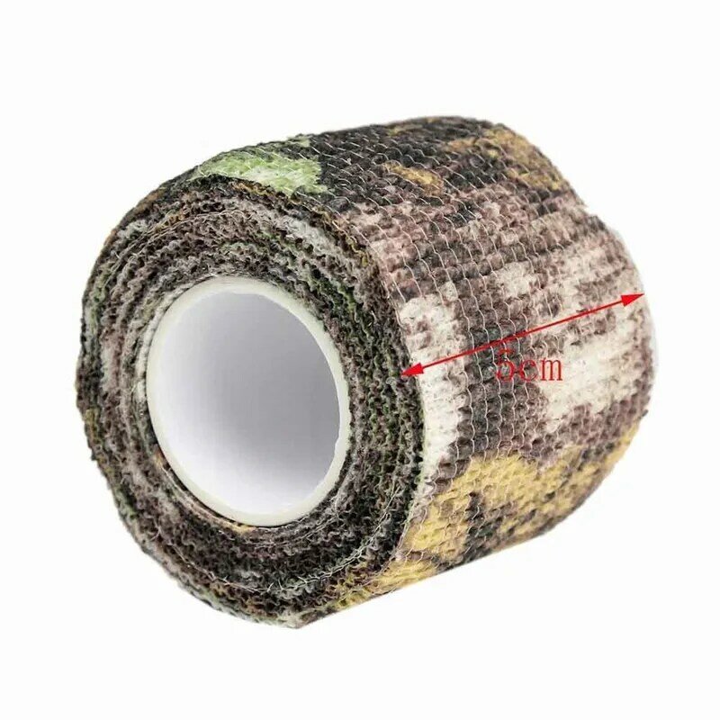 5X4.5Cm Outdoor Zelfklevende Camouflage Stretch Bandage Niet-geweven Tape Voor Rifle Gun Zaklamp Eerste aid Gezondheidszorg Beveiliging