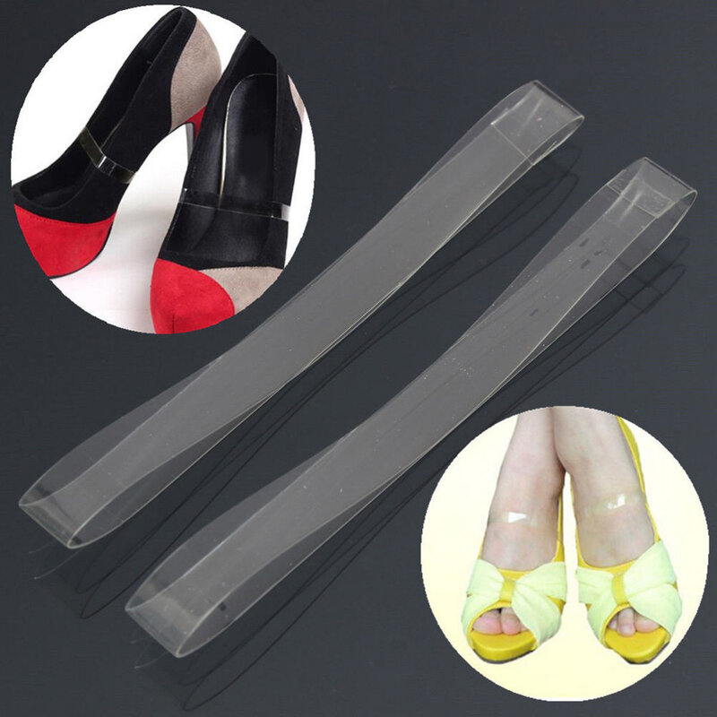 Cordones de silicona elásticos invisibles transparentes para zapatos de tacón alto, correas de cordones, accesorios para zapatos, 1 par
