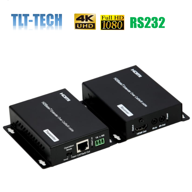 Satu Pasang HDMI HDBASET Extender 4K60HZ 30Hz RS232 PoC Upto 1080P untuk 230 Kaki 70M 4K untuk 130 Kaki 40M