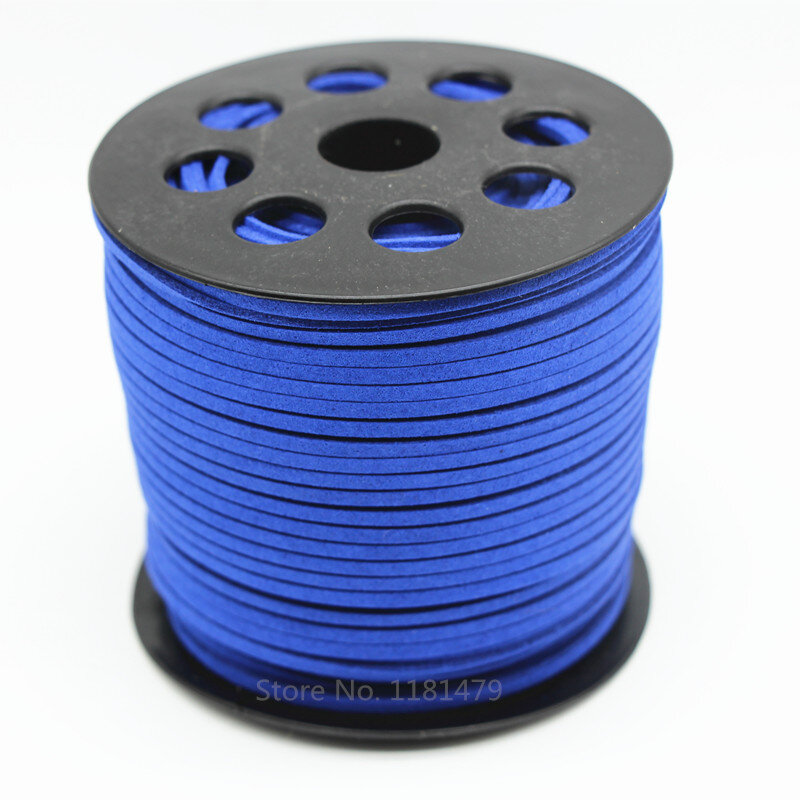 Rollo de hilo de cordón de gamuza sintética para pulsera, accesorios de cordón, accesorios de joyería diy, 40 colores, 100 yardas por rollo, 27mm x 1,5mm