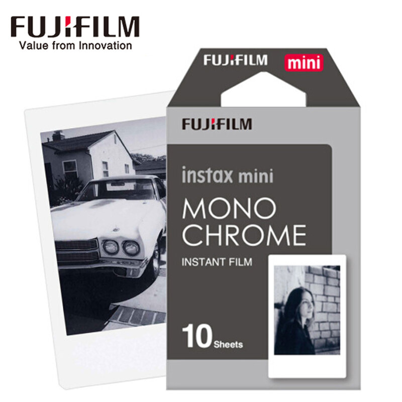 Fujifilm-instax mini film blanc, 10 feuilles de papier photo, 3 pouces, 12/11/9/40/90/lien, bord pour appareil photo instantané mini 8 9 11 7s 25