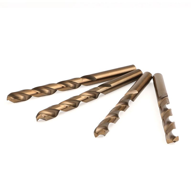 2 pcs Twist Drill Bits 5.1, 5.2, 5.3, 5.4, 5.5, 5.6, 5.7, 5.8, 5.9 ，6.0mm HSS-CO M35 steel straight stem for stainless steel