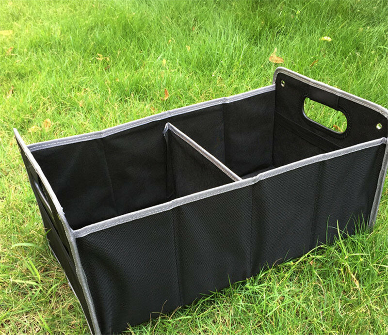 Huihom 1680D Waterproof Collapsible Car Trunk Organizer Storage Box Bags Travel Trunk Cargo Container 50*32*26cm/20*12.6*10"