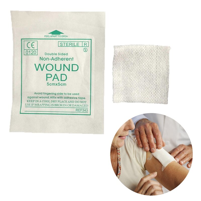 New Gauze Pad 100%  Cotton First Aid Waterproof  Wound Dressing  Sterile  Gauze  Pad Wound Care Supplies