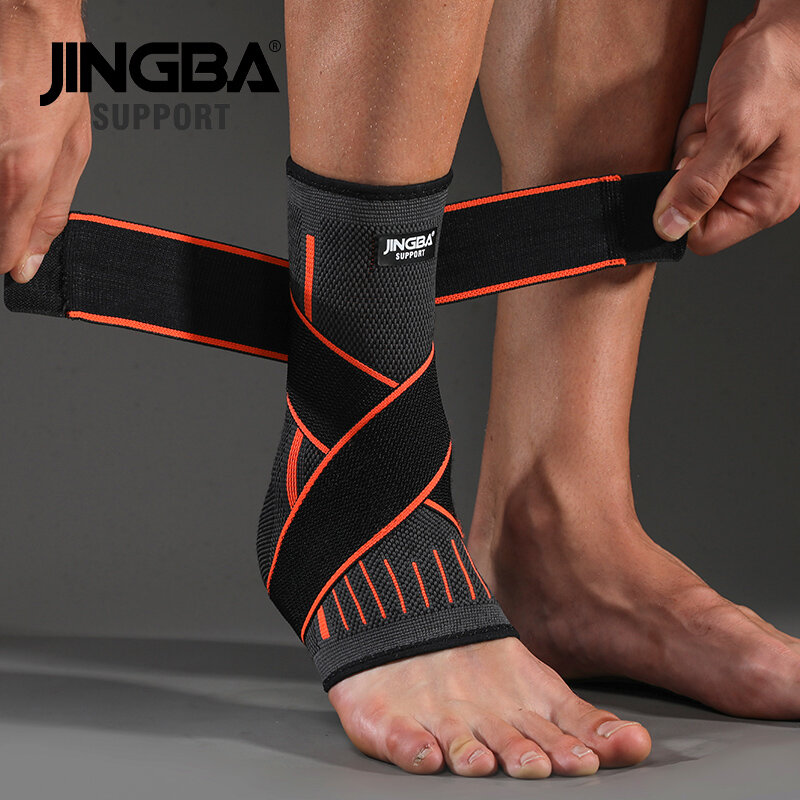 JINGBA Support-3D Compressão Nylon Strap e cinto protetor de tornozelo, cinta, protetora, futebol, basquete, 1 pc